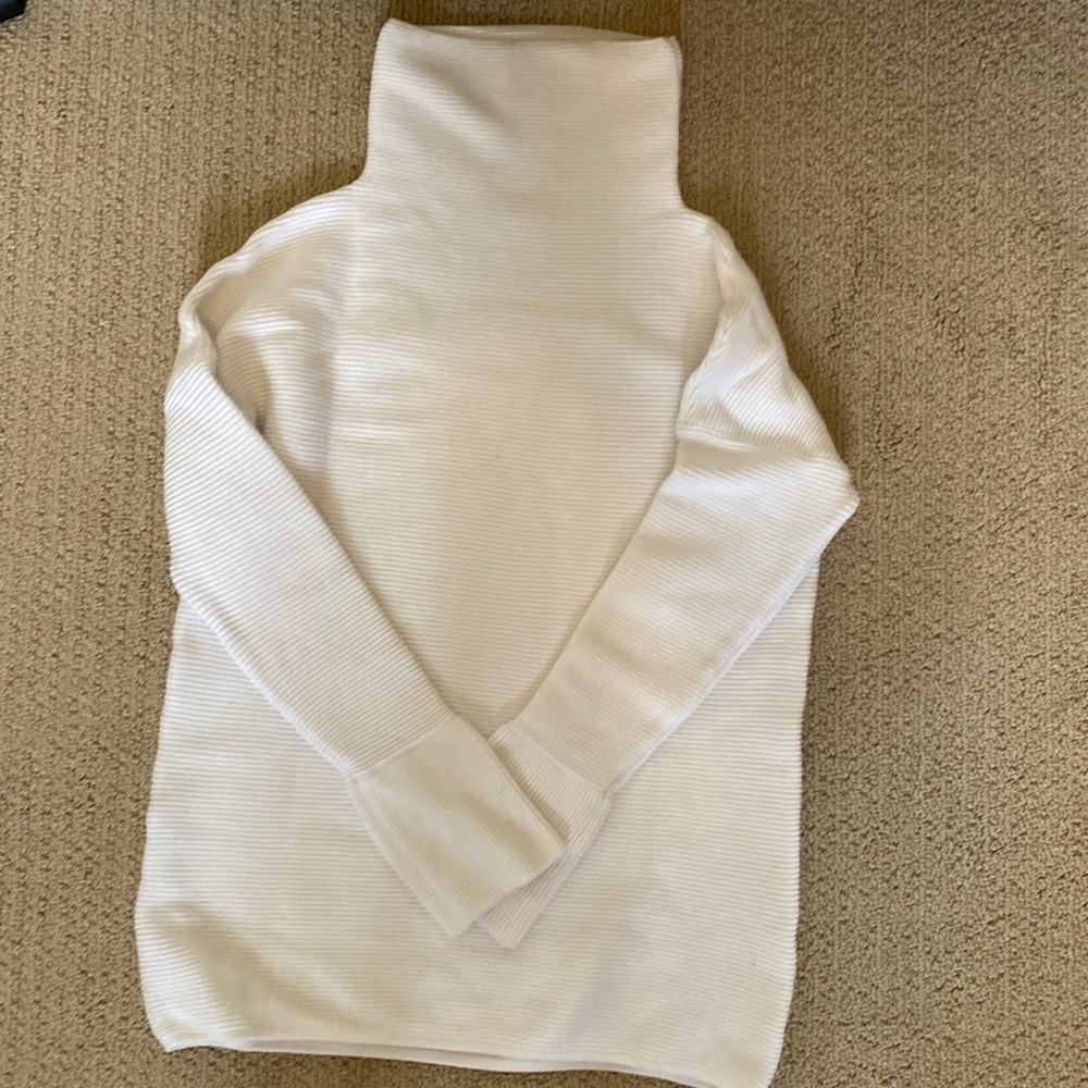 White turtleneck sweater